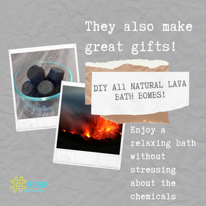 Eco-Friendly Lava Rock Bath Bombs