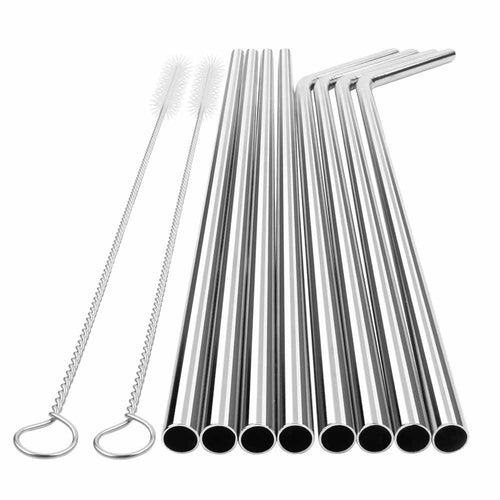 No More Plastic Straws-8pcs/set Stainless Steel Straw