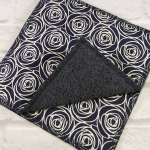 Reusable dishcloth navy blue